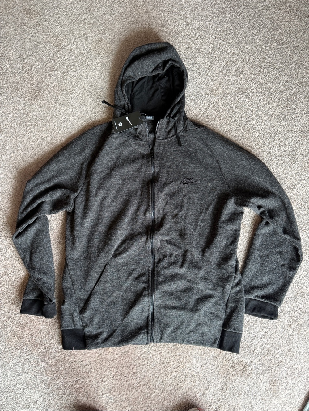 Nike Men’s Dark Gray Full-Zip Hoodie Sweatshirt 3X- New with tags